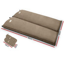 Weisshorn Self Inflating Double Mattress - Brown - sportscrazy.com.au