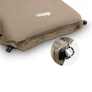 Weisshorn Self Inflating Double Mattress - Brown - sportscrazy.com.au