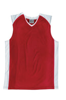 Kids Basketball Singlet - Red/White - sportscrazy.com.au