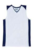 Kids Basketball Singlet - White/Navy - sportscrazy.com.au