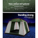 Weisshorn 6 Person Family Hiking Dome Tent - sportscrazy.com.au