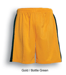Adults Panel Soccer Shorts - Gold/Green