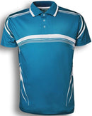 Sublimated Golf Polo - Cyan/White - sportscrazy.com.au