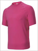 Mens Short Sleeve Rashie - Fluro Pink