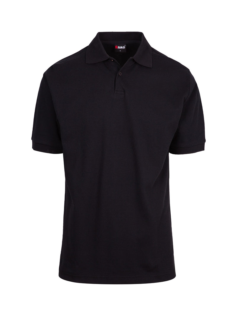 Mens Cotton Pique Knit Polo - Black