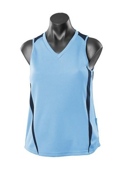 Eureka Ladies Training Singlet - Sky/Navy - sportscrazy.com.au