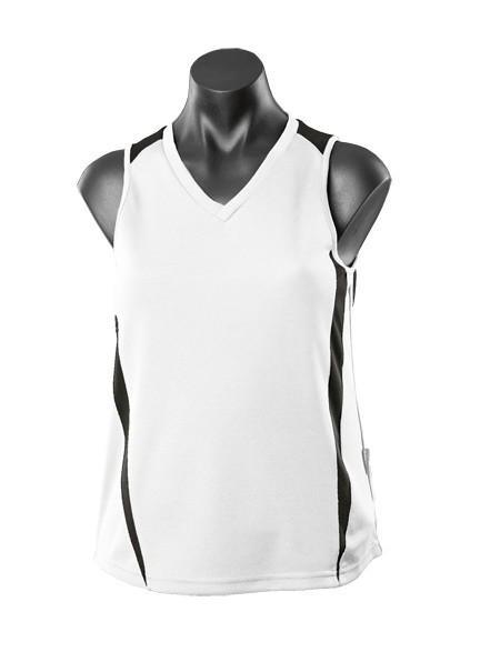 Eureka Ladies Training Singlet - White/Black - sportscrazy.com.au