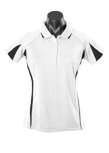 Eureka Ladies Polo - White/Black - sportscrazy.com.au