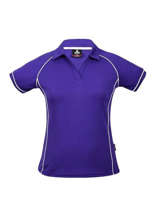 Endeavour Ladies Golf Polo - Purple/White - sportscrazy.com.au