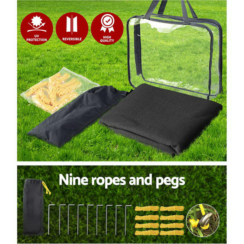 Black Caravan Privacy Screen 1.95 x 2.2M