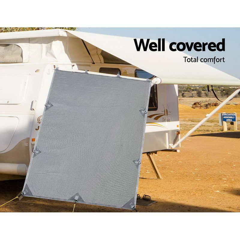 Caravan Privacy Screen 2.1 x 1.8M Sun Shade - sportscrazy.com.au