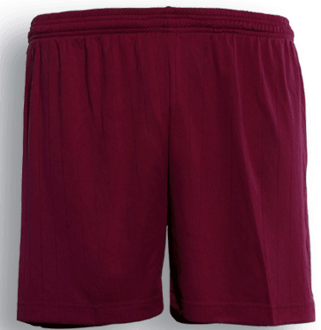 Kids Plain Soccer Shorts - Burgundy - sportscrazy.com.au