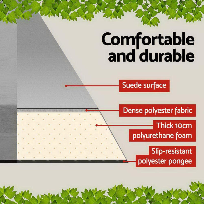 Weisshorn Self Inflating Double Mattress - Grey - sportscrazy.com.au