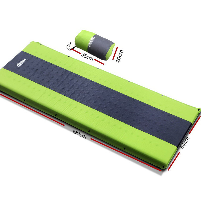 Weisshorn Self Inflating Mattress Single - Green