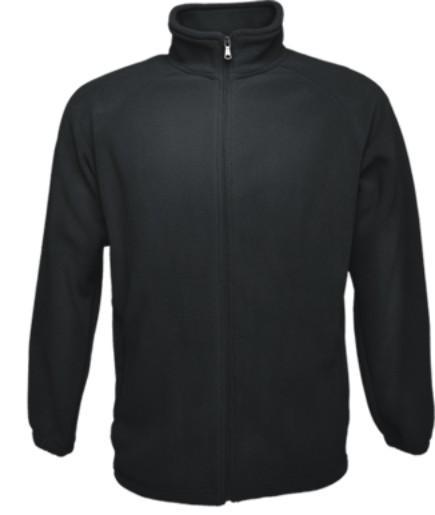 Polar Fleece Full Zip Fleece - Black