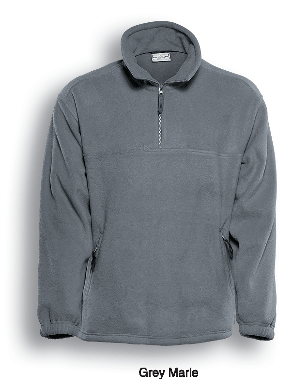 Polar Fleece 1/2 Zip Pullover - Grey