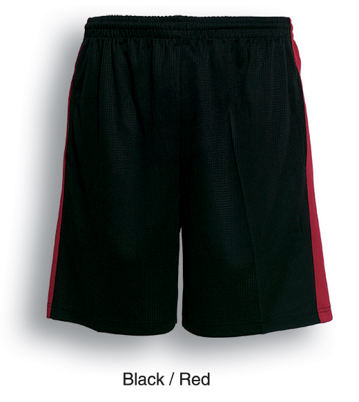 Kids Panel Soccer Shorts - Black/Red - sportscrazy.com.au