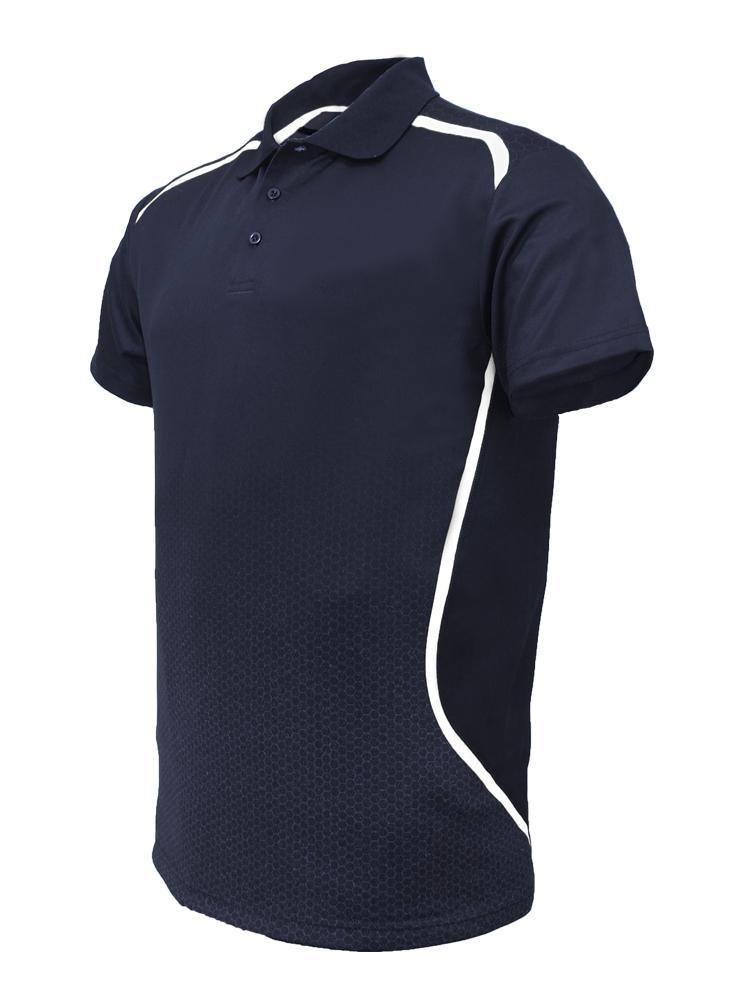 Sublimated Sports Golf Polo -Navy/White - sportscrazy.com.au