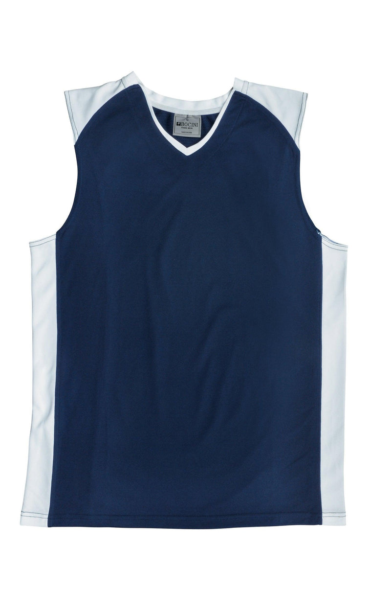 Basketball Singlet - Navy/White - sportscrazy.com.au