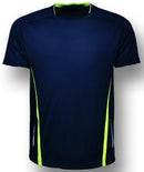 Kids Elite Sports Tee - Navy/Lime - sportscrazy.com.au