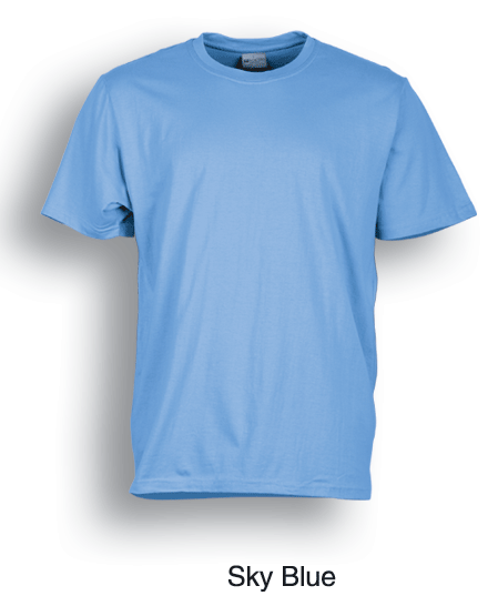 Adults Cotton Tee Shirt - Sky