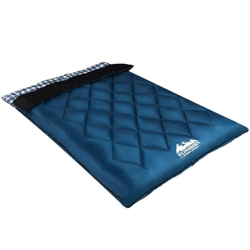 Weisshorn Double Sleeping Bag - Navy - sportscrazy.com.au