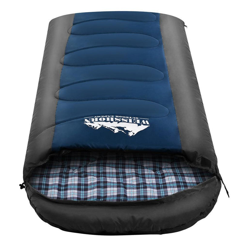 Weisshorn Sleeping Bag Single - Navy - sportscrazy.com.au