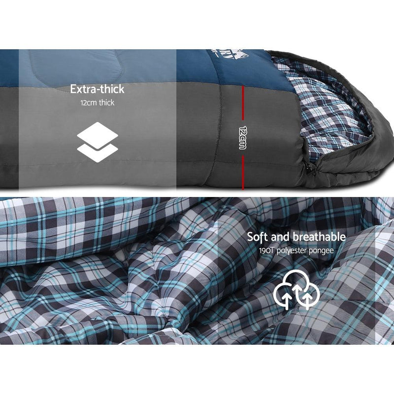 Weisshorn Sleeping Bag Single - Navy - sportscrazy.com.au