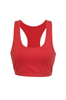 Ladies Gym Y-Back Crop Top - Red - sportscrazy.com.au