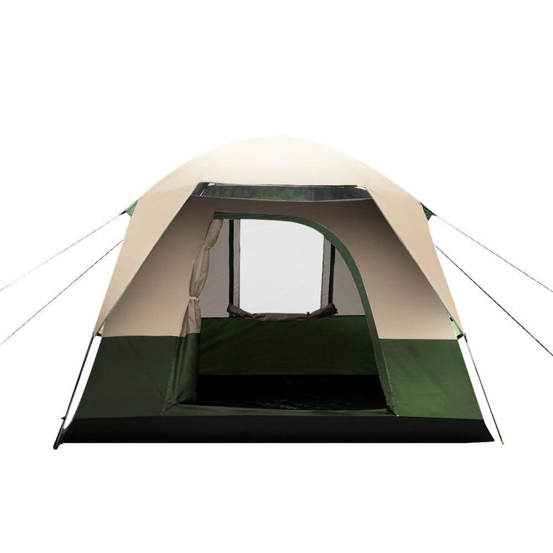 Weisshorn 4 Person Camping Tent - Green - sportscrazy.com.au