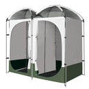 Weisshorn Double Camping Shower Toilet Tent - Green - sportscrazy.com.au