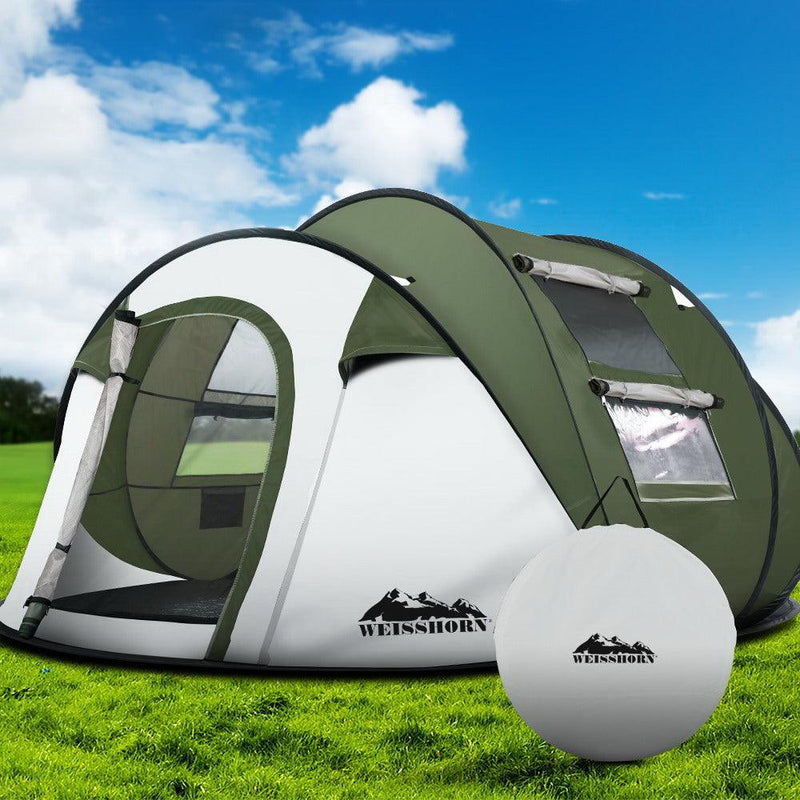 Weisshorn Instant Up Camping Tent 4-5 Person - sportscrazy.com.au
