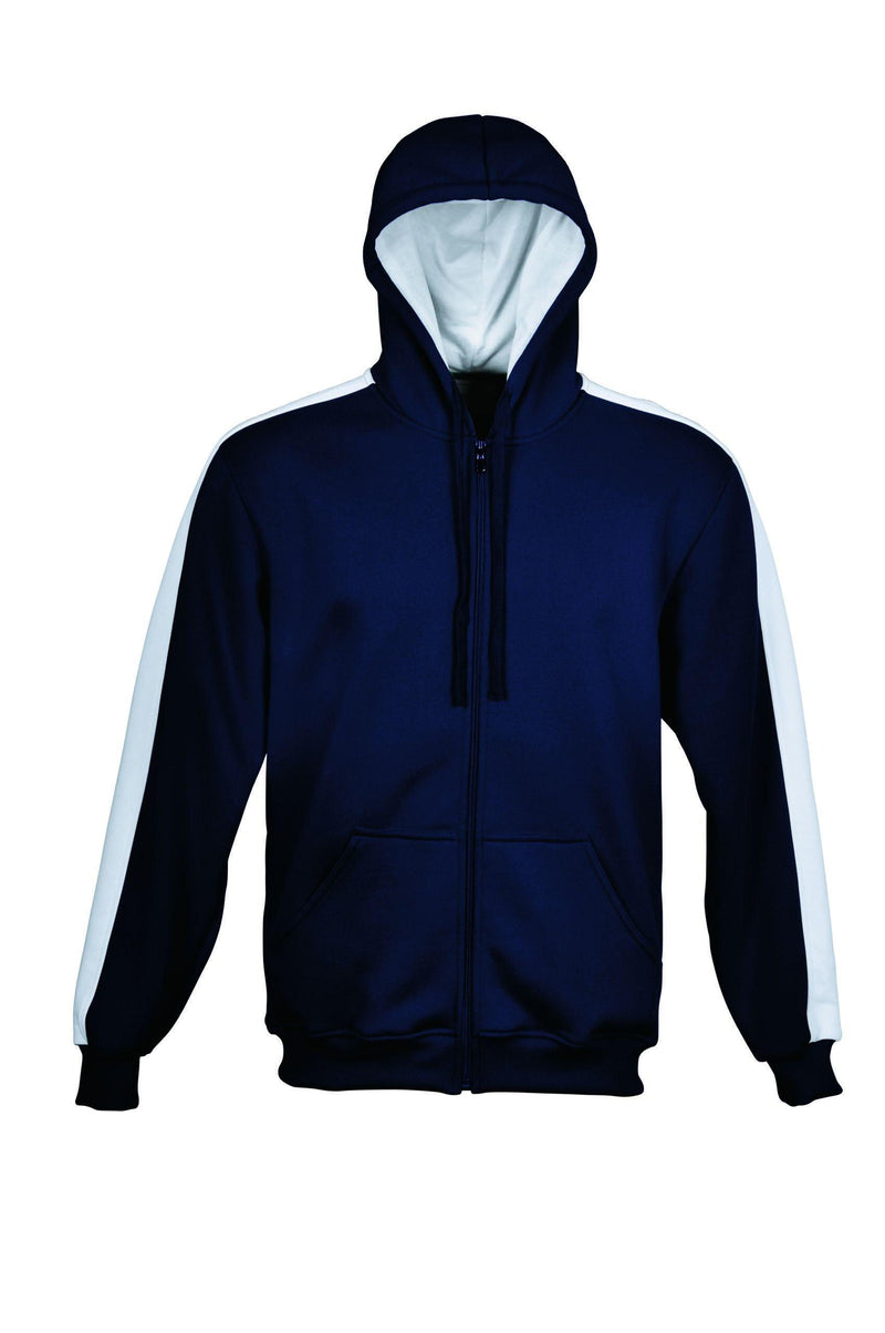 Mens Contrast Fleece Hoodie - Navy/White - sportscrazy.com.au