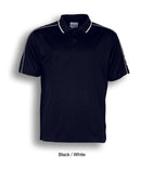 Ladies Breezeway Striped Polo - Black/White