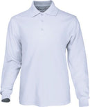 Harbour Long Sleeve Polo - White
