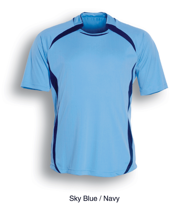 Adult Sports Soccer Jersey - Sky Blue/Navy - sportscrazy.com.au