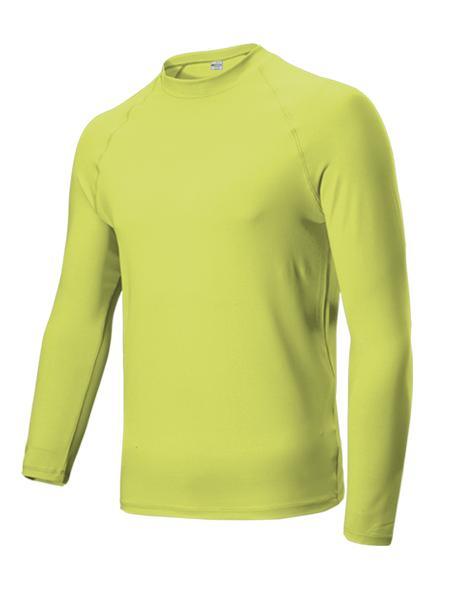 Kids Long Sleeve Rash Shirt - Fluro Yellow - sportscrazy.com.au