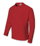Mens Sun Smart Long Sleeve Crew Shirt - Red