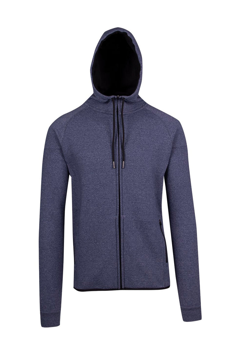 Cotton Face Bonded Polar Fleece Hoodie - Navy