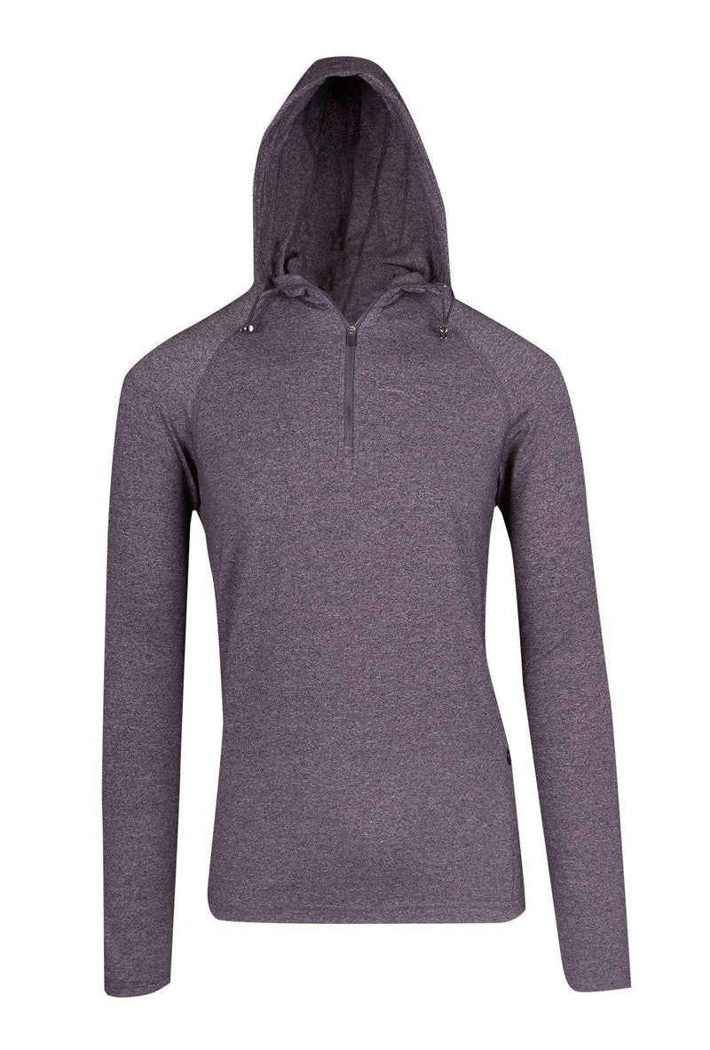 Mens Greatness 1/2 Zip Hoodie - Dark Heather