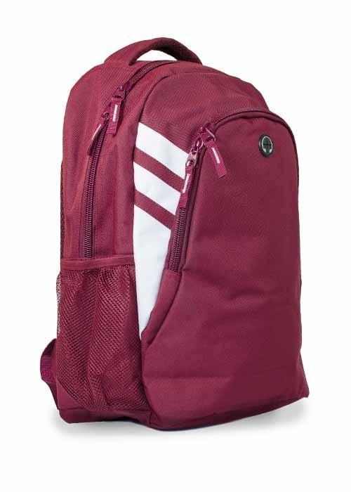 Tasman Backpack - Maroon/White - sportscrazy.com.au