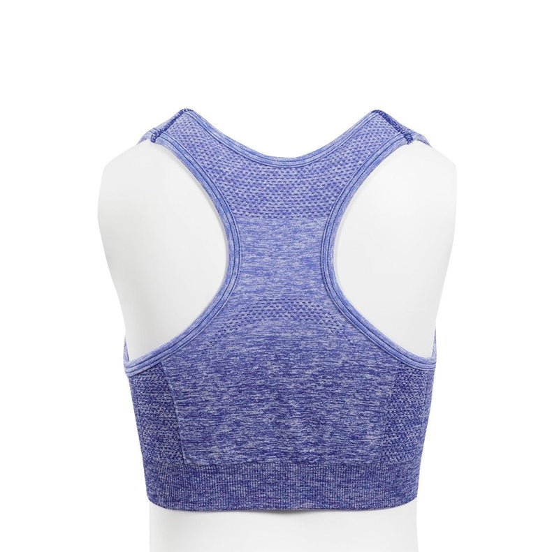 Ladies Seamless Crop Top - Blue Marle